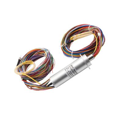 China Rotary Electrical Slip Ring 9 Circtir 10A With Fiber Optic for sale