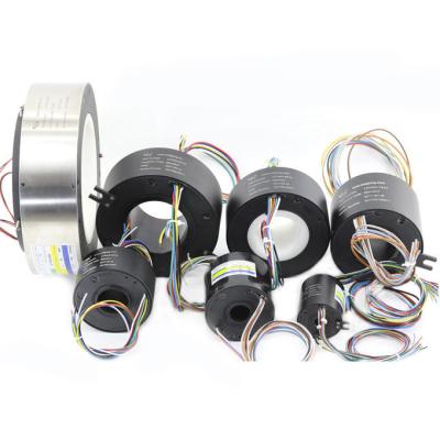 China IP50 2000 Rpm Through Bore Slip Rings Gold Gold Engineering Plastic 8 Circuit 2A, Customized signal slip ring for sale