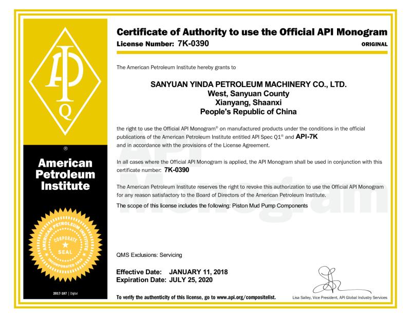 API 7K - Sanyuan Yinda Petroleum Machinery Co.,Ltd