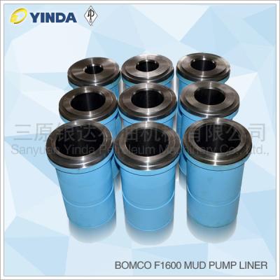 China Bomco F1600 Triplex Mud Pump Liner Chromium Content 26-28% HRC Hardness for sale