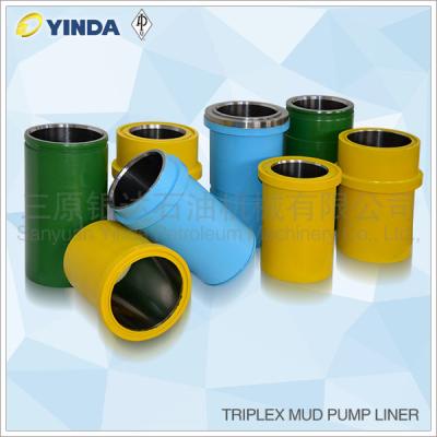 China Triplex Mud Pump Parts Bimetal Liner Chromium 26-28% HRC Than 60 Stable for sale