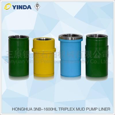 China 3NB-1600HL Triplex Mud Pump Liner Chromium  26-28% HRC Hardness HONGHUA for sale