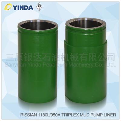 China 1180L/950A Triplex Mud Pump Accessories Bimetal Liner API-7K Certified for sale