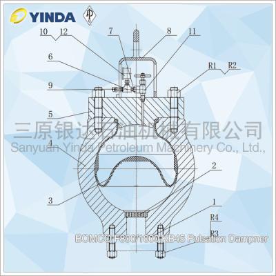 China Pulsación Dampner del humidificador KB45 de la bomba de fango de BOMCO F800/1000 para el aparejo de taladro en venta