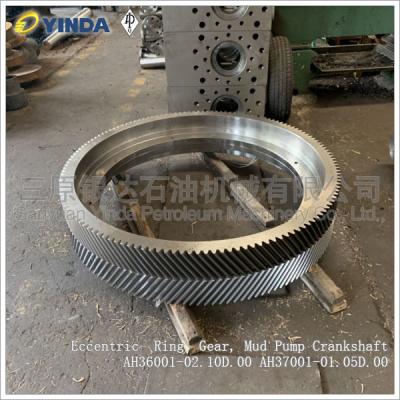China Eccentric Ring Gear Mud Pump Crankshaft AH36001-02.10D.00 High Rigidity for sale