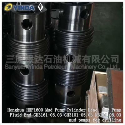 中国 Honghua HHF1600の泥ポンプ部品のシリンダー ヘッドの流動端GH3161-05.03 NB100.05.03 販売のため