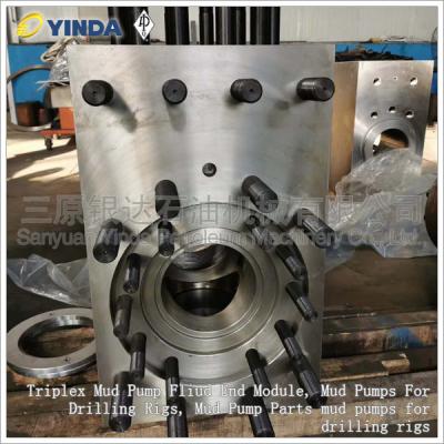 China Triplex Mud Pump Fluid End Module Premium Forged Alloy Steel With CNC Boring Mills for sale