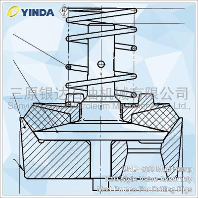 China Standard Mud Pump Valve K10 Style UNB-600 Conveying Mud Flushing Fluids for sale
