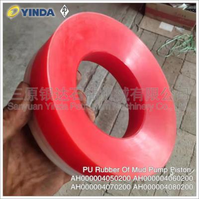 China Red PU Rubber Mud Pump Piston AH000004050200 Medium Pressure Optional Brand for sale