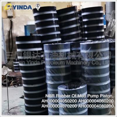 China 40Cr Mud Pump Parts Piston NBR Rubber AH000004050200 AH000004060200 Forged Steel for sale