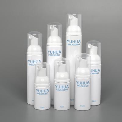 China Fancy Cosmetic Plastic Foam Pump Bottle Trigger Sprayer Cap Gasket Cylinder Shape Te koop