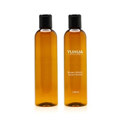 China PET 240ml Plastic Shampoo Bottle Eco Friendly Body Wash Lotion Bottle for sale