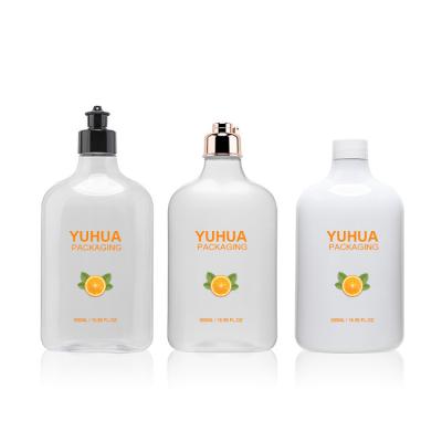 China 500ml Toiletry Plastic Packaging Bottles White Transparent With Cap 28/410 for sale