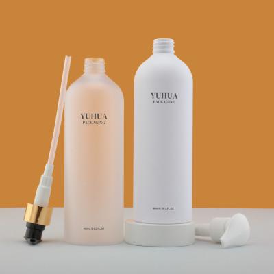 China leere Plastikflasche Körperpflege aufbereitete HAUSTIER Pumpen-Lotions-Flasche des shampoo-480ml zu verkaufen