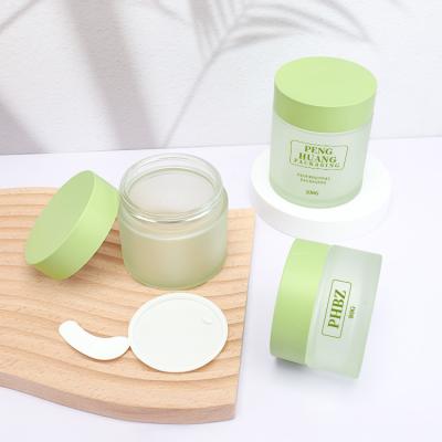 China Frosted Screw Cap Glass Cosmetic Jar For Face Cream 800g to 200g for sale