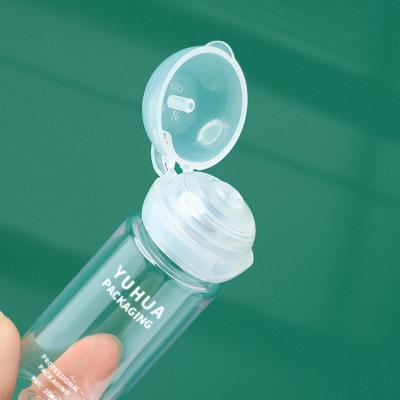 China 15ml Cylinder Plastic Packaging Bottles Customized Logo Cosmetic Plastic Flip Cap Bottle for sale