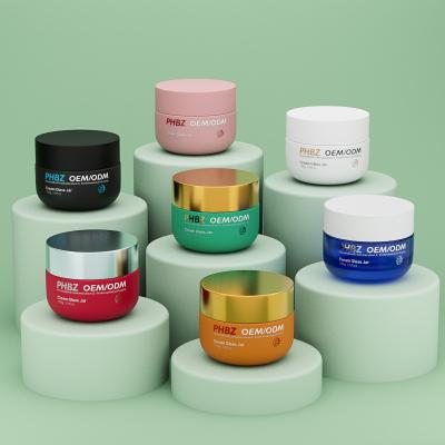 China OEM ODM Empty Matte Cosmetic Cream Jar 100g Glass Body Butter Jar With Lid for sale