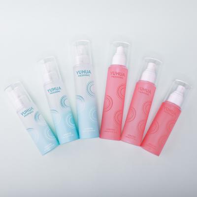 China Custom Toner Cosmetic Spray Bottle Clear Cylinder PET Spray Bottle For Moisturizing Toner for sale