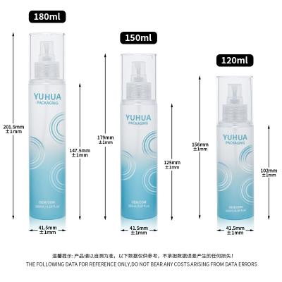 China Custom Toner Cosmetic Spray Bottle Clear Cylinder PET Spray Bottle For Moisturizing Toner for sale