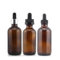 China 120ml Empty Amber Glass Bottles 4 Oz Boston Round Glass Bottles For Oil Products for sale