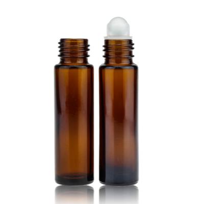 중국 알루미늄 플라스틱 캡이 있는 병에 10ml 앰버 유리 롤 판매용