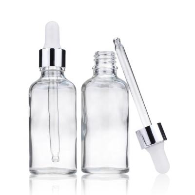 China 50ml Glass Dropper Bottles-Essential Oil Makeup Cosmetic Liquid Containers for sale