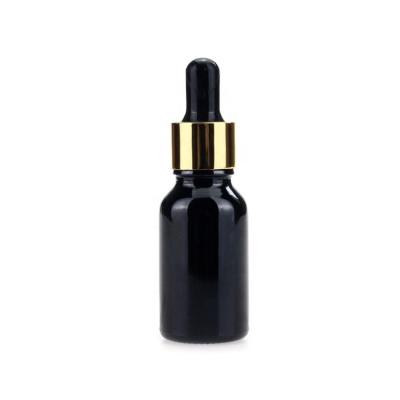 China Black 0.5oz Oil Dropper Glass Bottle 15ml Empty Pipette Bottles for sale