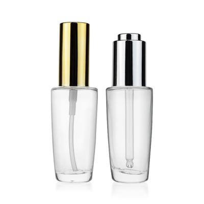 China Wholesale Face Serum Dropper Bottle Cosmetic Glass Bottle 40ml  For Skincare Face for sale