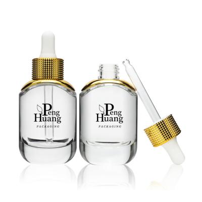 China Cosmetic Packing Skincare Package 30ml Glass Luxury Serum Bottle Dropper Bottle for sale