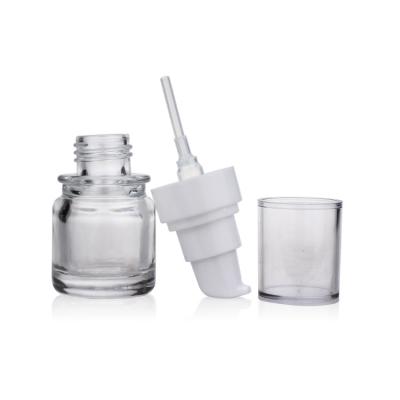 Китай Косметическое упаковывая 30ml вокруг ясной бутылки стекла учреждения лосьона сыворотки с насосом продается