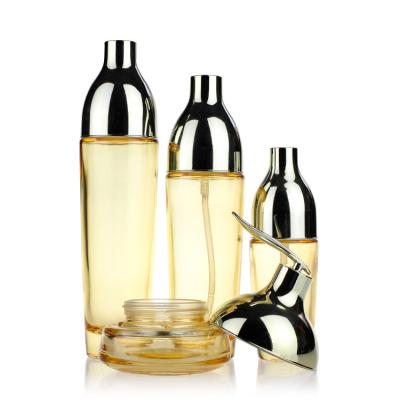Китай Подгонянный контейнер стеклянных бутылок лосьона 30ml-150ml косметический упаковывая продается