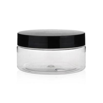 China Clear 200ml Plastic Packaging Jars PET Recyclable Cosmetic Jars for sale