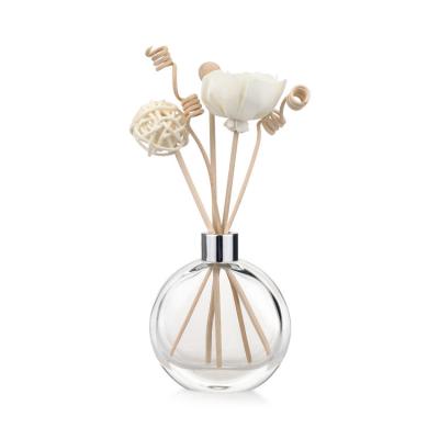 China MSDS 55ml Round Reed Diffuser Bottle Clear DIY Replacement for sale