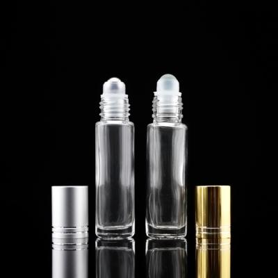 China 10ml Perfume Glass Roll On Bottles With Cap amber color for sale