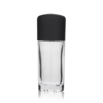 China Black Cap Liquid Foundation Glass Bottle Transparent 30ml for sale
