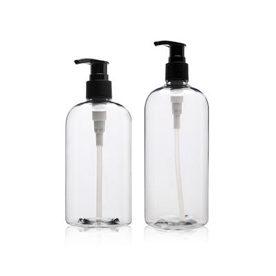 China Chunky Round Shoulder Plastic Clear Pump Bottle 300ml 360ml 500ml for sale