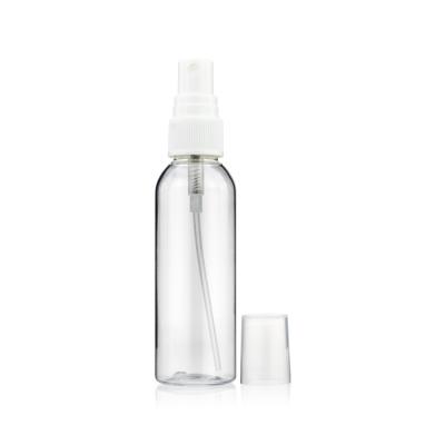 China Mini Plastic PET Spray Bottles 70ml for Cleaning Alcohol Gel Shampoo for sale