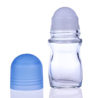 China PP Plastic Ball Roll On Glass Bottles 50ML For Essential Oils for sale