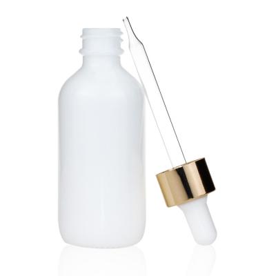 Chine Emballage cosmétique de bouteille en verre de Boston opale blanche vide de 60 ml à vendre