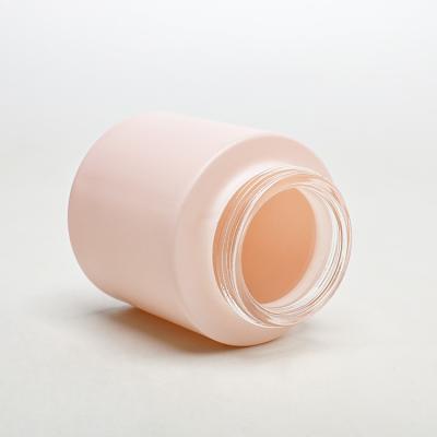 Chine Pot de crème en verre cosmétique rose 30g 50g personnalisé bouche profonde à vendre