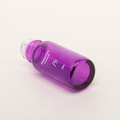 China o vidro roxo de 15ml 60ml 120ml Boston engarrafa o conta-gotas branco à venda