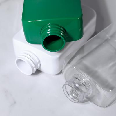 China Empty Plastic Lotion Pump Bottle 200ML PET Square Shape Shampoo Packaging for sale