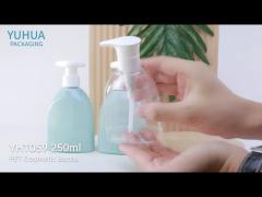 Body Wash Cream Plastic Lotion Bottle 250ml Cute Flower Pump Kid Label