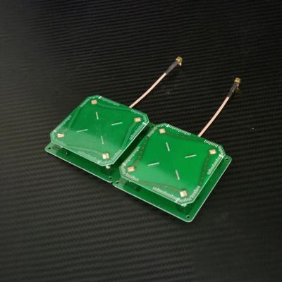 China Antenna RFID portátil de peso leve Verde Antenna de tamanho pequeno RFID para banda UHF Leitor RFID portátil à venda