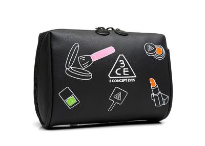 China Multiple Colors PVC Leather Custom Toiletry Bag / Travel Beauty Bag With Zipper for sale