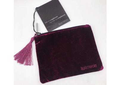 China Luxury Velvet Professional Makeup Cases Stylish Embroidered Tassel For Promotion for sale