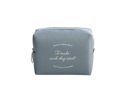 China High Density PU Coating Travel Cosmetic Bags Plain Rectangle Water Resistant for sale