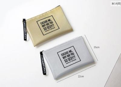 China Classic Multi - Purpose Travel Cosmetic Bag Gold / Silver / Black Color for sale