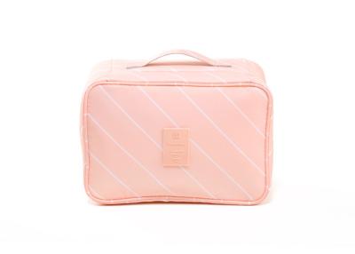 China Women Travel Underwear Organizer / Makeup Bag With Different Compartments for sale