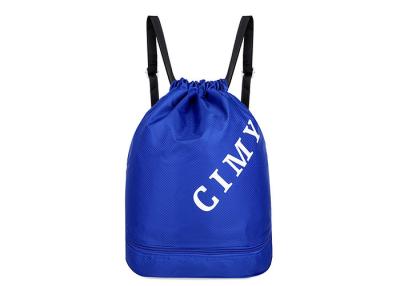 China Customized Drawstring Beach Bag , Drawstring Swim Bag With Wet Dry Separation Backpack for sale